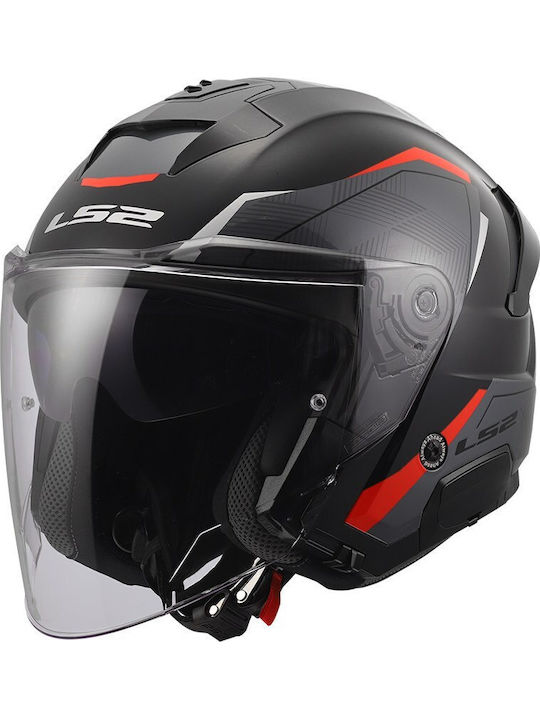 LS2 Verso II OF618 Air Gloss Black Red Κράνος Μ...