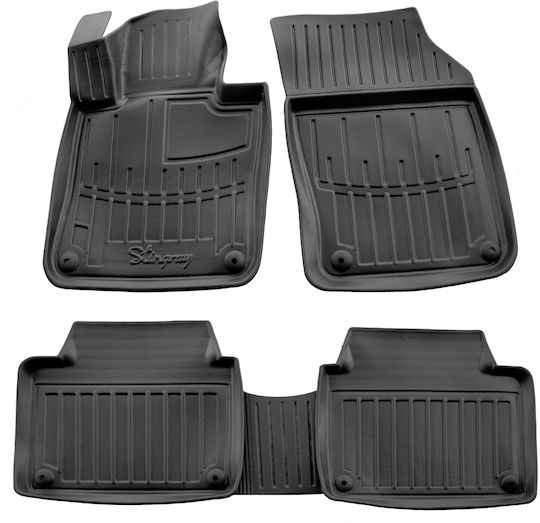 Rubber Raised Sides Car Mats With Fasteners Volvo S90 4d/V90 5d 2016+/V90 Cross Country 5d 2017+ Race Axion-5 Set 5 Pieces