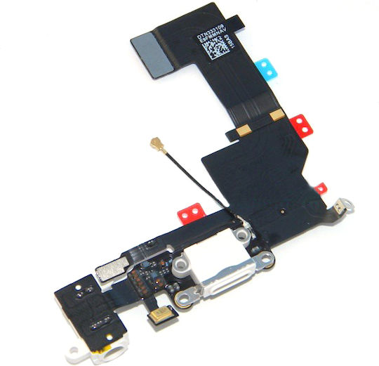 Contact Încărcare Apple iPhone 5s Microfon Contact Căști Alb Oem Tip A