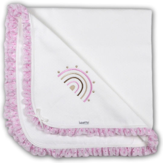 Ninetta Bebe Swaddle Blanket Pink 90x90cm.