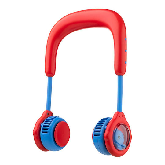 Techkidz Children's Neck Fan Model Airspace Blue Red