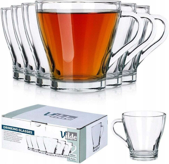 Vilde Mug Glass Transparent 250ml 6pcs