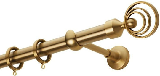 Zogometal Kurtinoșu Metalic Easy Line Single Φ25mm 240cm Mat Oro