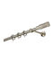 Zogometal Metallisch Vorhangstange E0436 Einfach Φ25mm 200cm Nickel Matte
