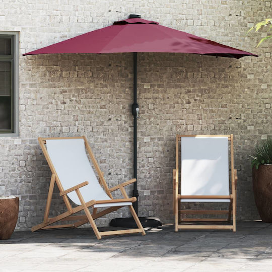 Hängender Aluminium-Burgunder Garten- und Terrassen-Sonnenschirm 2,23x2,23xHöhe 2,23 m
