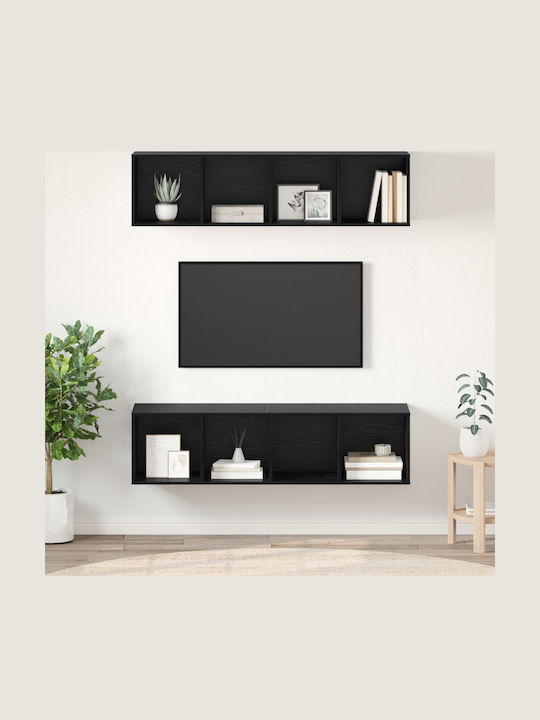 Living Room TV Unit Black Oak L37xW37xH142.5cm