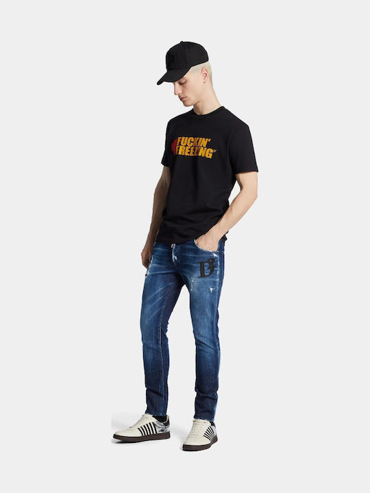 Skater Ανδρικό Παντελόνι Τζιν Ελαστικό Μπλε