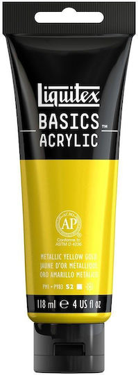 Liquitex Basics 118ml Acrylic 343 Metallic Yellow Gold