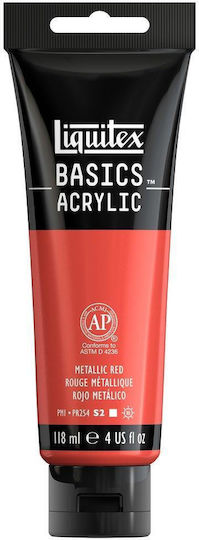 Liquitex Basics 118ml Acrylic 345 Metallic Red