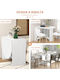 Tisch Küche Klappbar Holz White 163x80x75cm
