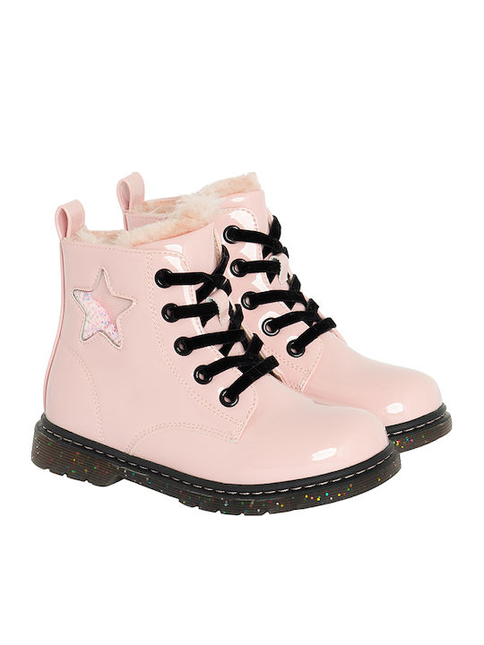 Kids Ankle Boots with Laces Pink WBT2W24 CG2943