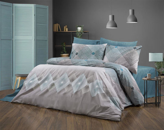 Dimcol Kalliroi 605 Super Double 220x240cm Grey-Petrol