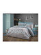 Dimcol Duvet Cover Single 160x240 Kallirroi 605 Grey-petrol
