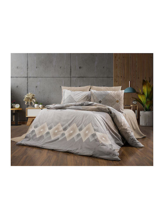 Dimcol Duvet Cover Single 160x240 Kallirroi 603 Grey-mocha