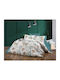 Dimcol Duvet Cover Single 160x240 Dioni 601 White-petrol