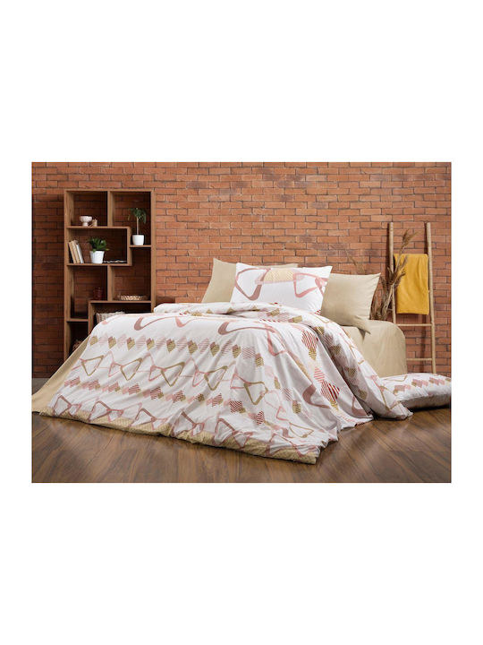 Dimcol Duvet Cover Single 160x240 Dareia 490 White-beige