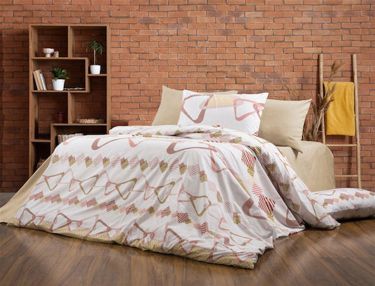 Dimcol Плик за Завивка Единичен 160x240 Далия 490 White-beige