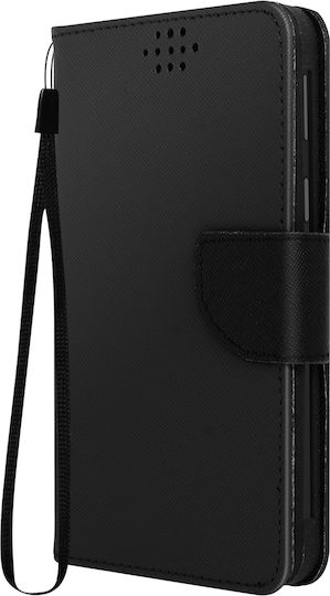 Husă Portofel Universal Fancy Style Pentru Telefoane Dimensiuni 125 X 62 Mm – Neagră