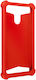 Universal Faux-Leather Shock Absorbing Case 5.3" 5.5" Smartphones – Red
