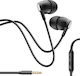 Inkax 3.5 Mm Wired Headphones Built-in Microphone Black