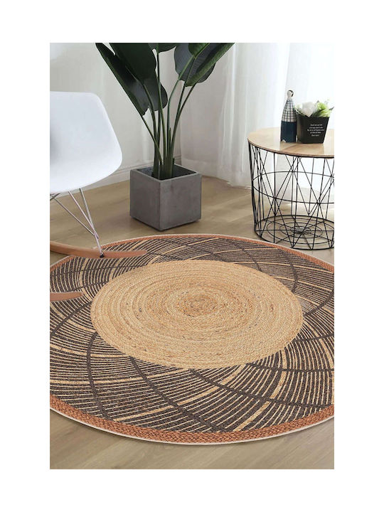 Conceptum Hypnose Woopamuk Rug Round Cream-black
