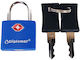 Diplomat Padlock Brass with Key with TSA Certification Blue 1pcs