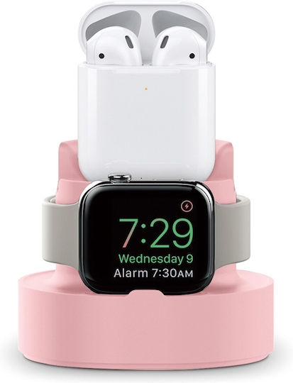 Eko Charging Cradle 2-in-1 Apple Watch Airpods Smartphone Pink