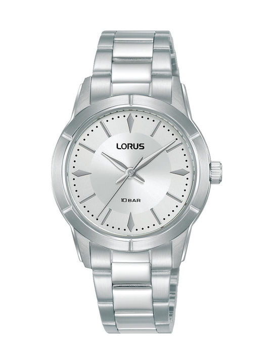 Lorus Γυναικείο Ρολόι Μπαταρίας με Ασημί Μεταλλικό Μπρασελέ