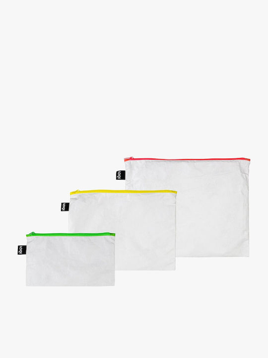 Σετ 3 Θηκες Φερμουαρ Loqi Zip Pockets Set Tyvek Neon Zp.ty.ne