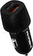Car Charger 20w Dual Usb Qc 3.0 Output + Usb-c Power Delivery Akashi Black