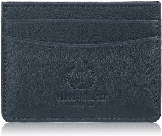 Leder Minimalistische Praktische Stand Karten Visitenkarten Blau T-151-nv