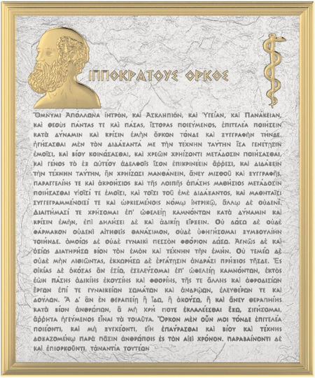 Hippocratic Oath Silver Frame 925 9865-1sle 16x21