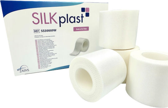 Silkplast Μεταξωτή Επιδεσμική Ταινία 5cm x 9.14m
