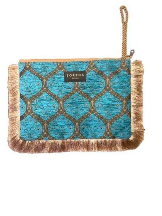 Juicy Clutch Likno Дамска Чанта Ръчна Тюркоазена