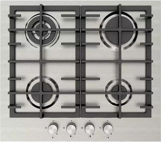 Klugmann Natural Gas Cooktop Autonomous 60x52εκ. Silver