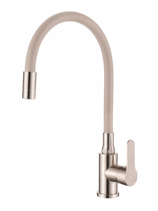 Invena Kitchen Faucet Counter Inox Beige