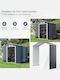 Metallic Garden Shed L2.13xW0.64xH1.95m