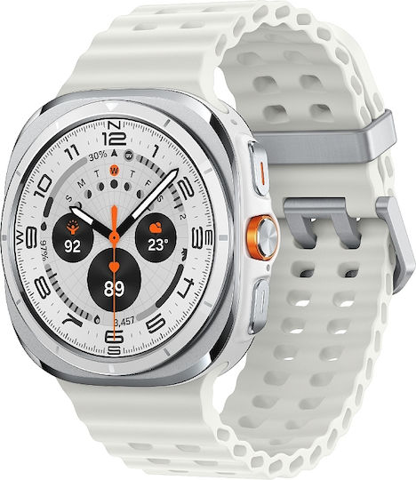 Samsung Galaxy Watch Ultra (2025) Titanium 47mm Waterproof with eSIM and Heart Rate Monitor (White)
