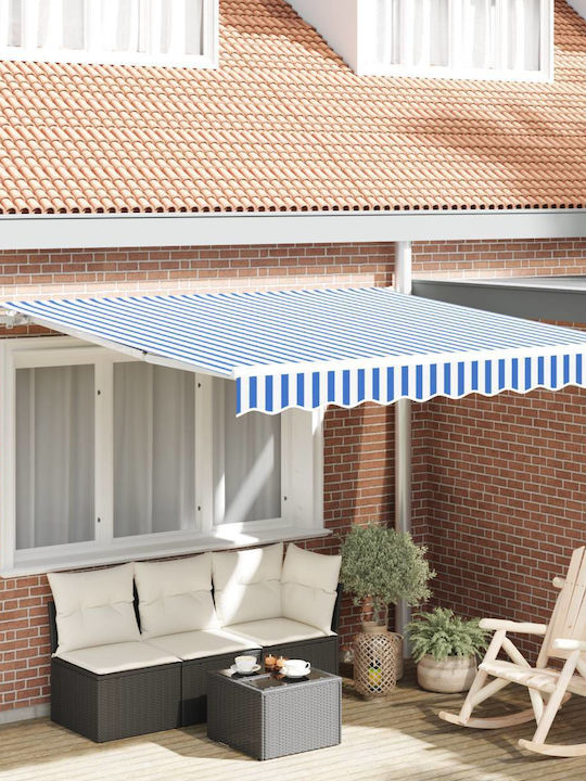 vidaXL Zelt Terrasse mit LEDs Blau 3.5x2.5m