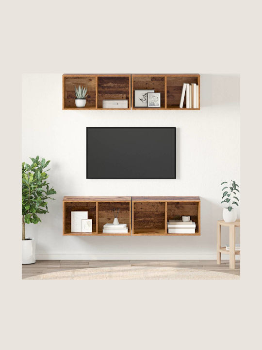 Living Room TV Unit Old Wood L37xW37xH72cm