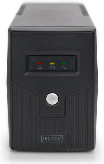 Digitus UPS Line-Interactive 600VA 360W με 2 Schuko Πρίζες