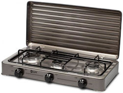 LDK Living Outdoors Amorfo Επιτραπέζια Εστία Υγραερίου Τριπλή Γκρι LDK Living Outdoors Amorfo Επιτραπέζια Εστία Υγραερίου Τριπλή Γκρι
