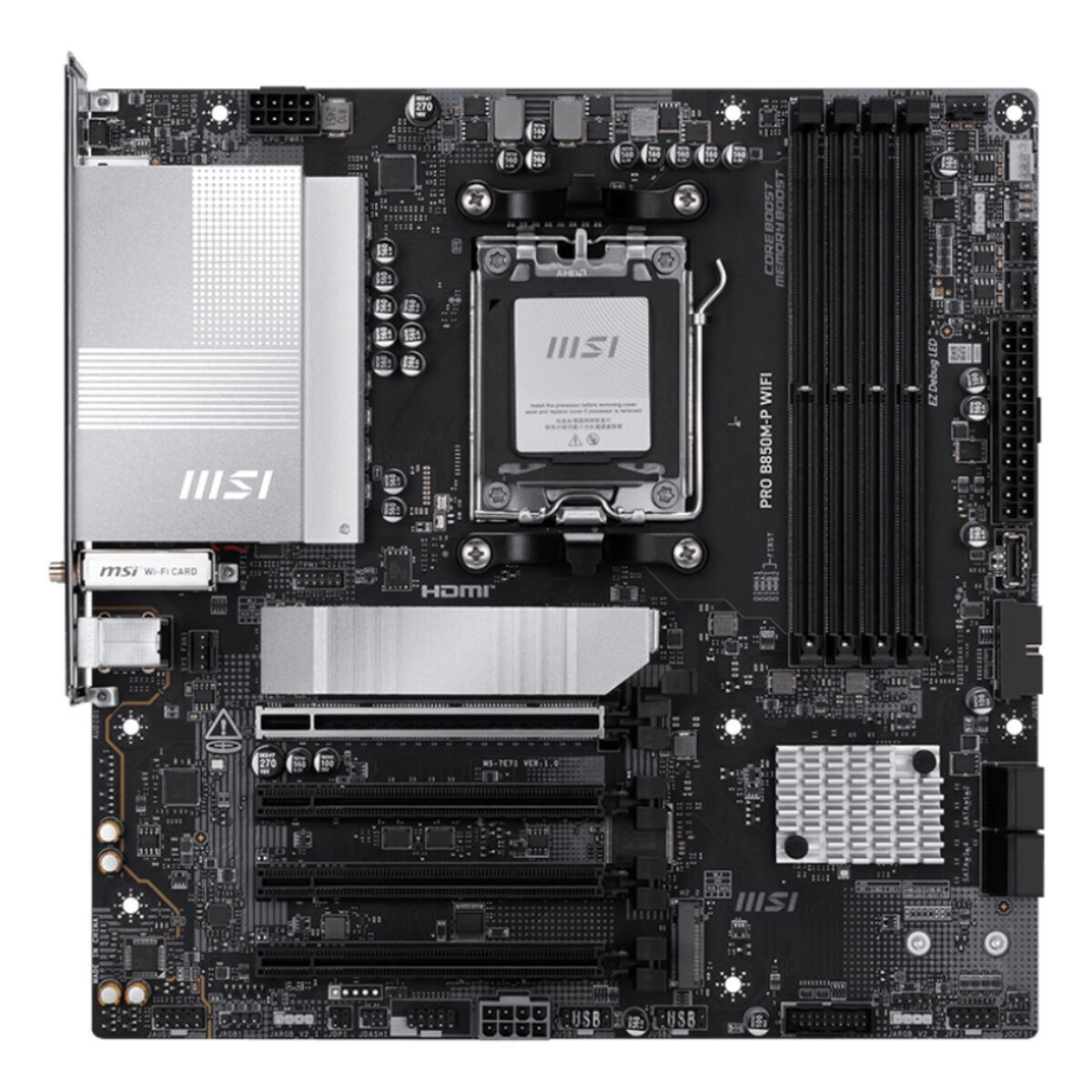 MSI Pro B850M-P Wifi Motherboard Micro ATX με AMD AM5 Socket 7E71-001R