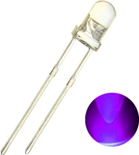 Ultra Violet LEDs 5mm 390-395nm Lila