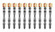 Deli Set 10 Schraubendreher-Bits