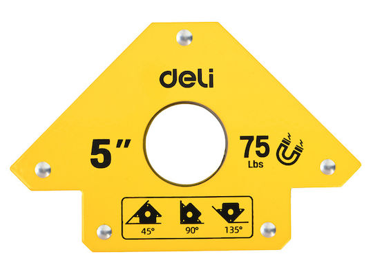 Deli Welding Magnetic Angle 127mm with Lifting Capacity 34kg DL
