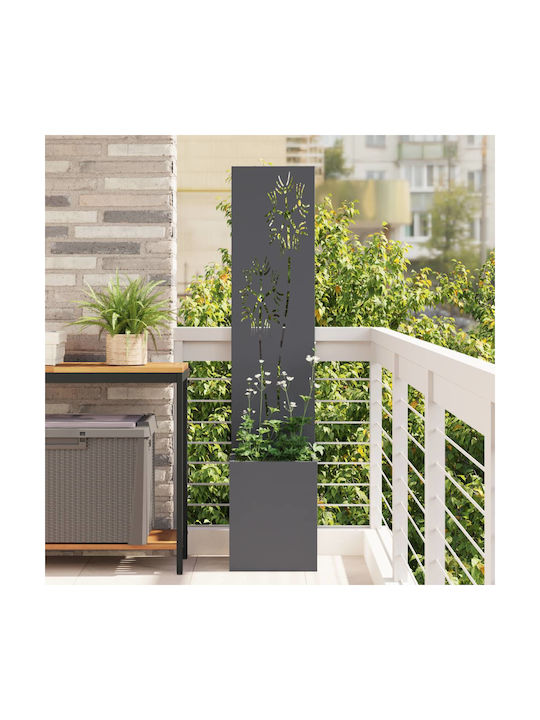 vidaXL Γλάστρα Μεταλλική Ανθρακί 32x140εκ.