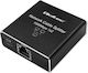 Разпределител Qoltec Сплитер Мини Суич 1x2 Порт RJ45 1000Mbps USB-C Алуминий