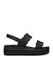 Brooklyn Women's Flat Sandals Flatforms in Black Color