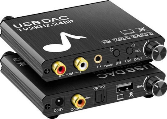 Converter Coaxial Toslink USB-A Female RCA Female